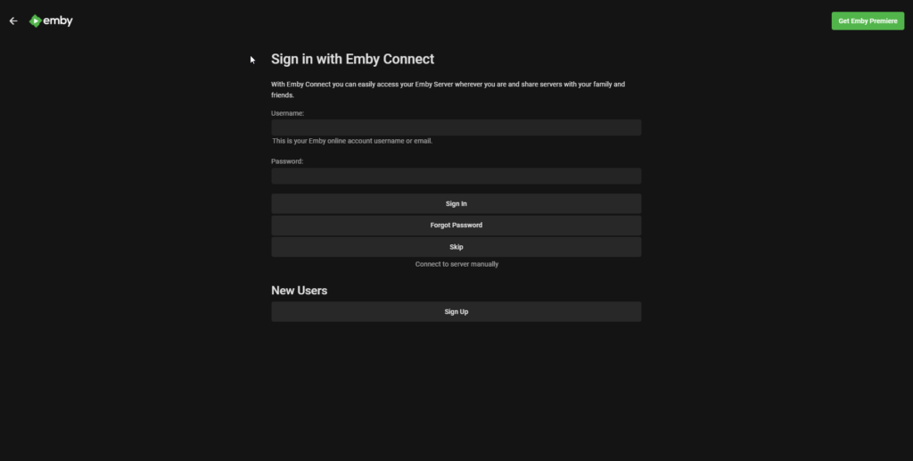 Emby Connect Account